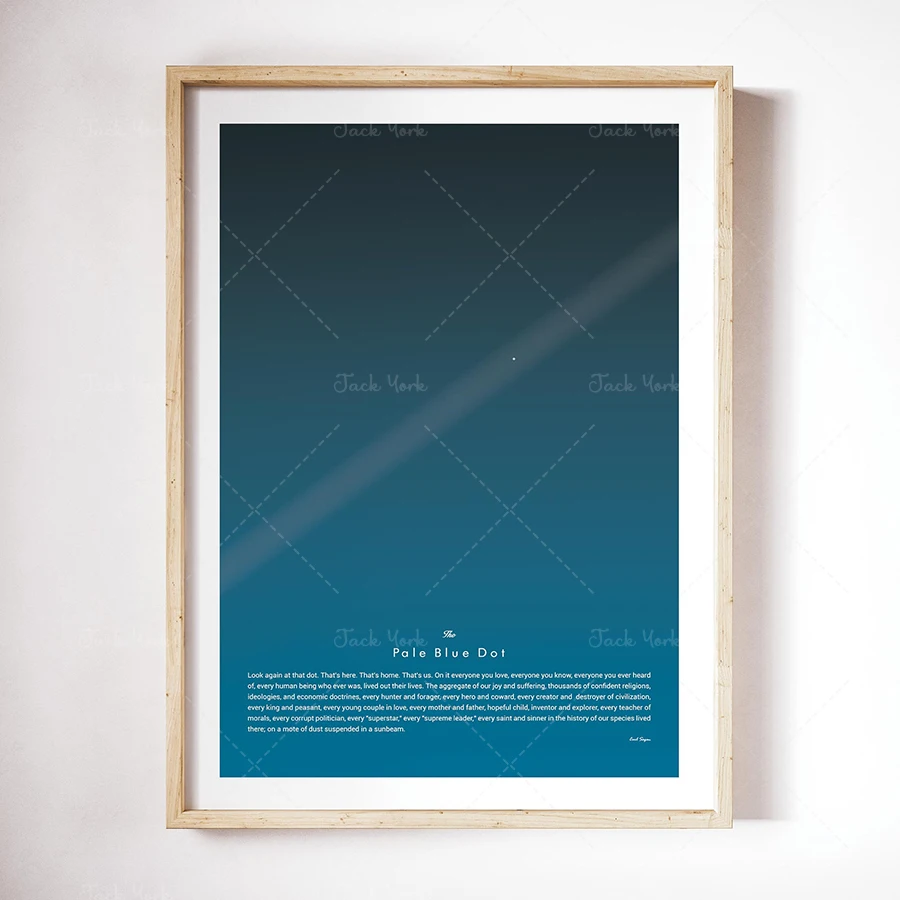 Carl Sagan The Pale Blue Dot Print, Poster Print, Inspirational Quote, Astronomy print. Minimalist Poster, Wall Art