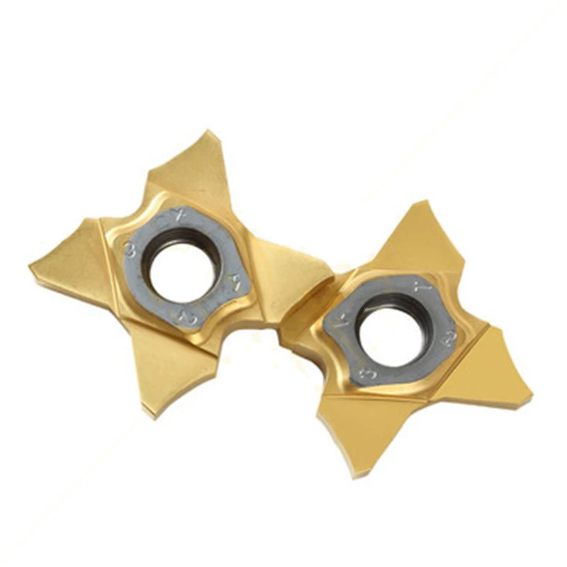 CNC 카바이드 인서트, 더 단단한 4 각 별 그루브 블레이드, 사용자 정의 가능, TQJ27-2.22, 2.0, 1.0, 0.5, 1.5