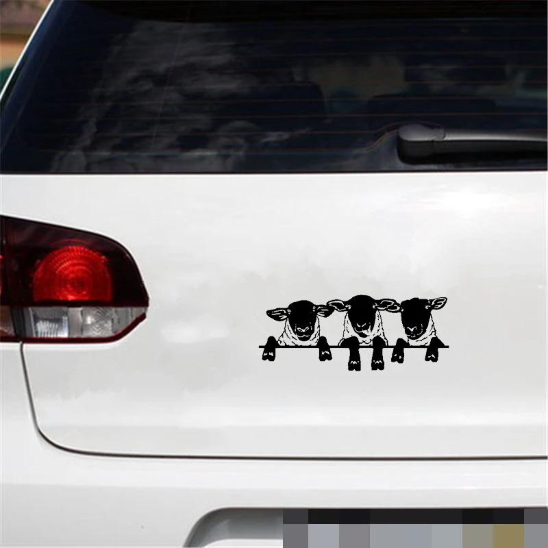 16*6.4cm Sheep Vinyl Decal Car Truck Window Sticker Cute And Interesting Fashion car stickers to cover scratches