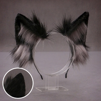 Lovely Faux Fur Wolf Ears Headband Realistic Furry Fluffy Animal Hair Hoop Lolita Anime Masquerade Cosplay Costume