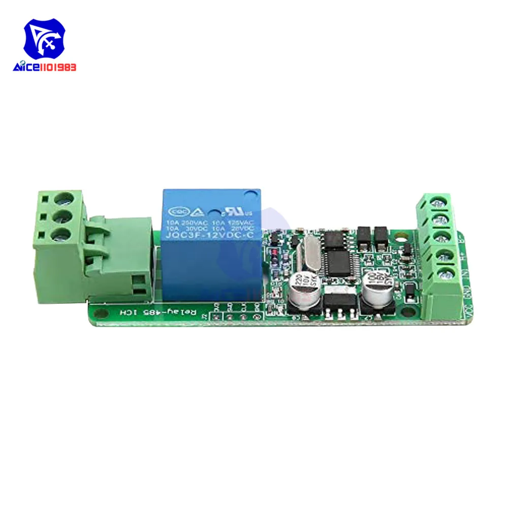 Diymore Modbus RTU 1 قناة 12 فولت التتابع الناتج لوحة تركيبية التبديل المدخلات RS485 / TTL وحدة اتصالات #4