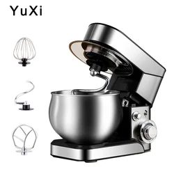 Electric Stand Food Mixer Stainless Steel Chef Machine 5L Bowl Cream Blender Knead Dough Cake Bread Whisk Egg Beater