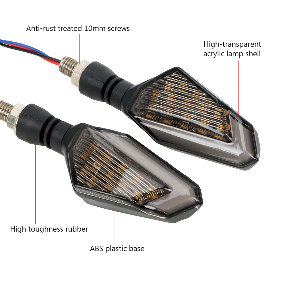 Motorbike Blinker Front Rear Universal Moto Accessories 2Pcs/Set Signal Lamp DC 12V Motorcycle LED Turn Signal Lights