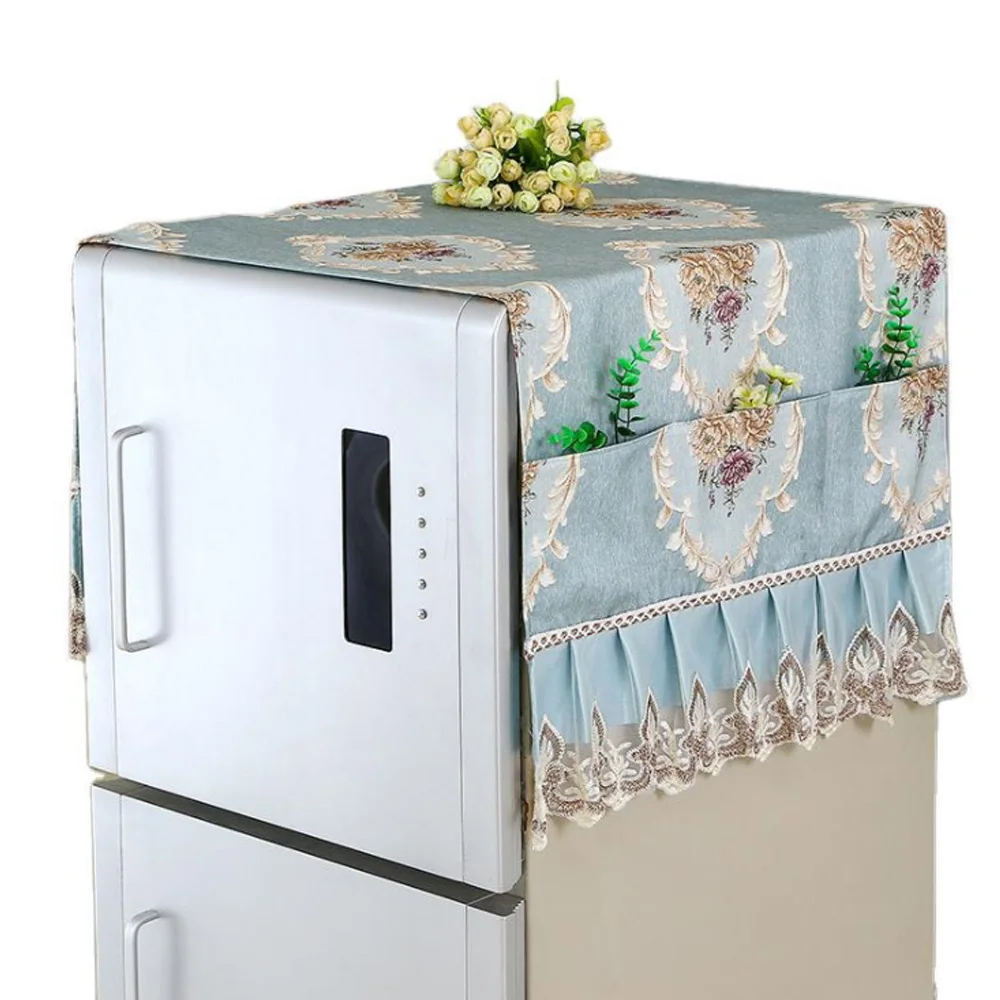 Fabric Refrigerator Dust Cover Double-sided Pocket Multifunctional Dust-proof Cloth Washing Machine Cover Home Textiles