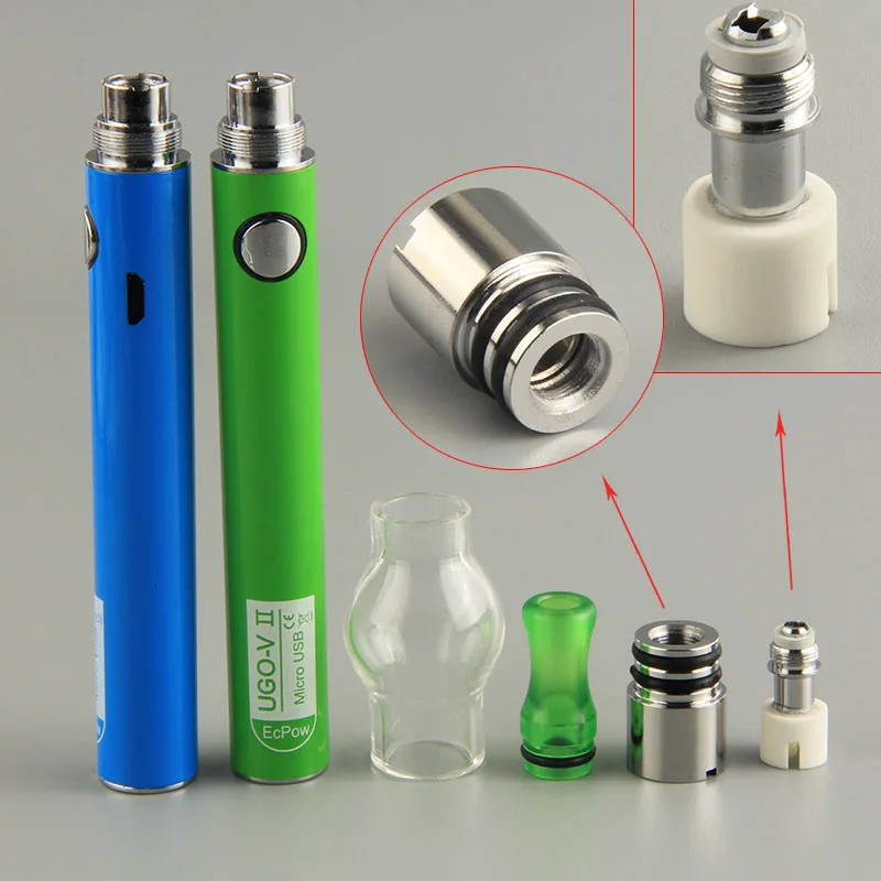 3pcs UGO-V2 II Üteg üvegek Bura Elektronfizika Szivarka számára Viasz Párólóedény pyrex üvegek E Szivarka Kigőzölgés Tápszer vape Tollhegy készlet