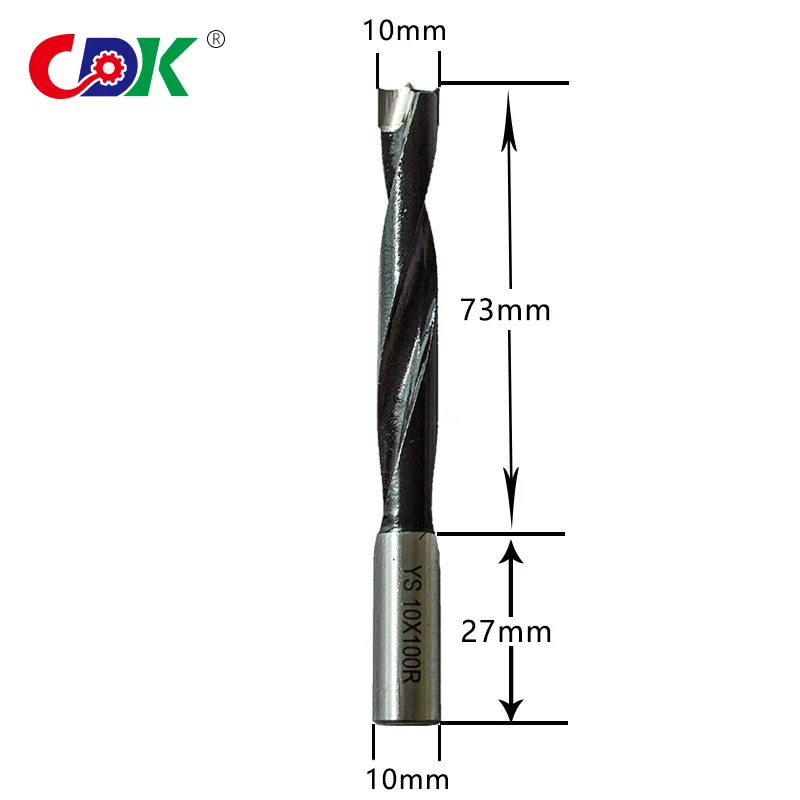 1pc 10mm Alloy Woodworking Forstner Drill bits Hole Opener three in one reversible Gang Drill for Wood Carving Machine