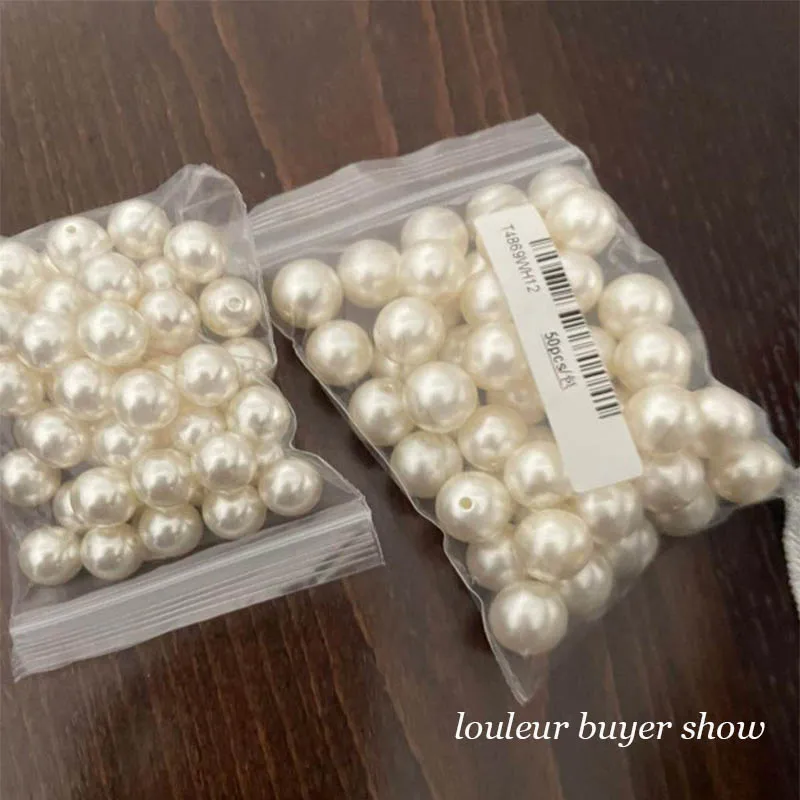 Louleur Round ABS Imitation Pearl Beads Loose Beads Plastic Acrylic Spacer Bead For Jewelry Making Diy Bracelet Necklace