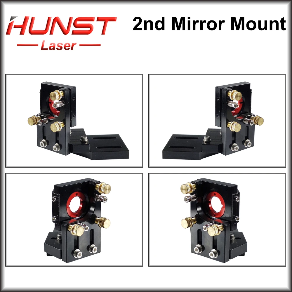 Hunst CO2 Black Second Laser Mount Mirror 25mm Lens Integrative Mount For Lase Engraving  Cutting Machine
