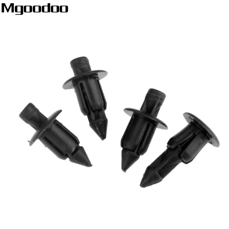 Mgoodoo 50Pcs 6mm Hole Universal Auto Fairing Trim Panel Fastener Clips Plastic Rivets Retainer Car Push Clips 6mm X 12mm