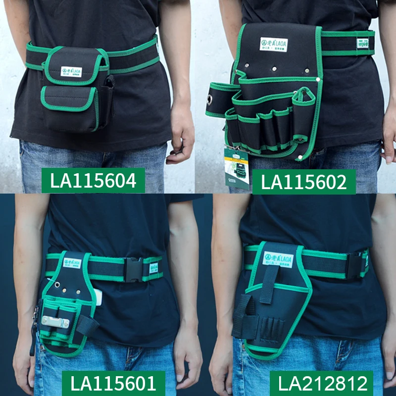 LAOA-Bolsa de herramientas impermeable de alta calidad, Kit de reparación de electricista multifunción, bolsa de cinturón de herramientas de tela