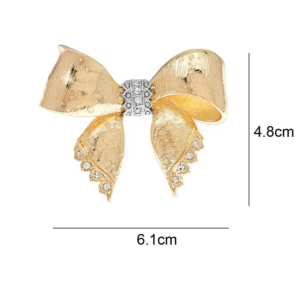 CINDY XIANG New High Quality Lovely Bow Pins Rhinestone Bowknot Brooches For Women Girls Fashion Wedding Party Jewelry