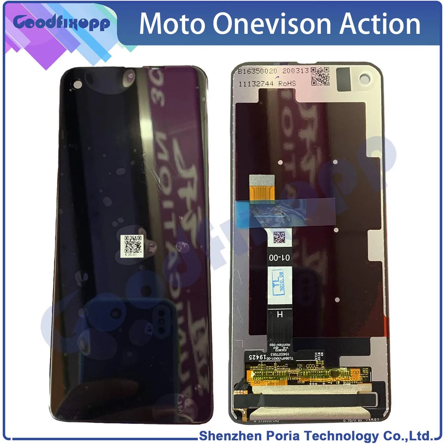 For MOTOROLA MOTO One Action XT2013 XT2013-1 XT2013-2 XT2013-4 LCD Display Sensor Touch Screen Digitizer Assembly Replacement