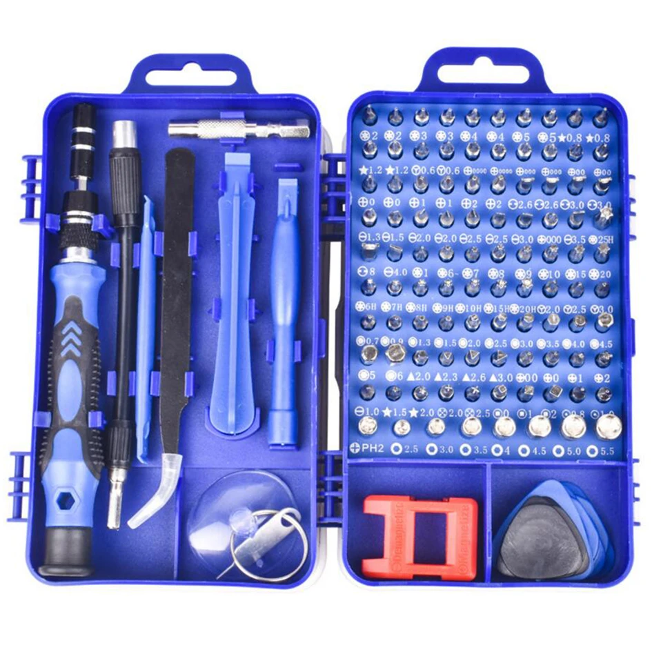 115 in 1 Screwdriver Set With Mini Bit Plastic Case Precision Screw Driver Kit for iPhone Huawei Tablet iPad Tools Kit 20set/lot