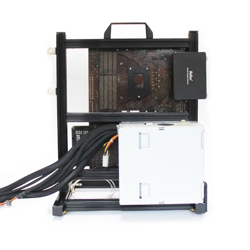 ATX – plateau ouvert vertical en alliage d'aluminium, support de dissipation de chaleur, refroidissement à eau, jeu ITX MATX