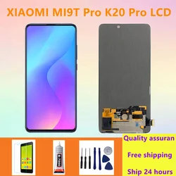 Super Amoled 6.39'' Display For Xiaomi Mi 9T K20 pro LCD Touch Screen Replacement Support Fingerprint Mi 9T Pro M1903F10G