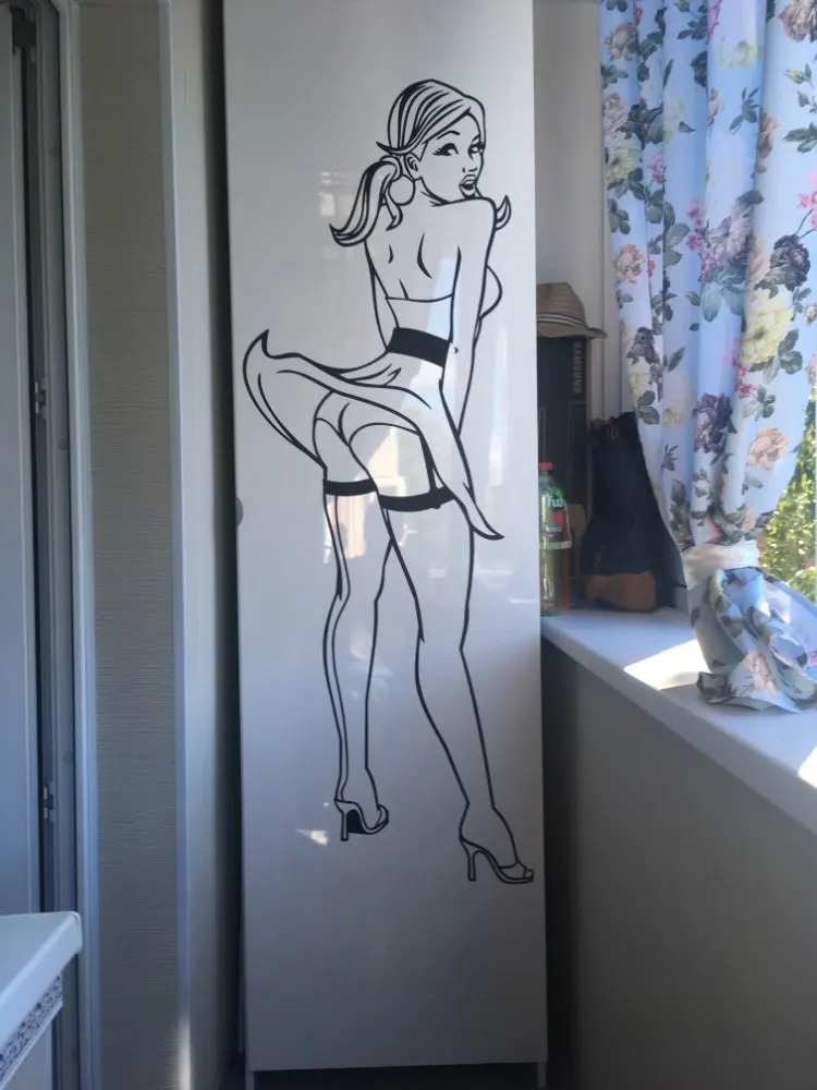 Sexy Girl Wall Vinyl Decal Beautiful Hot Naked Woman Stickers Art Design Murals Design Romantic Interior Home Decor