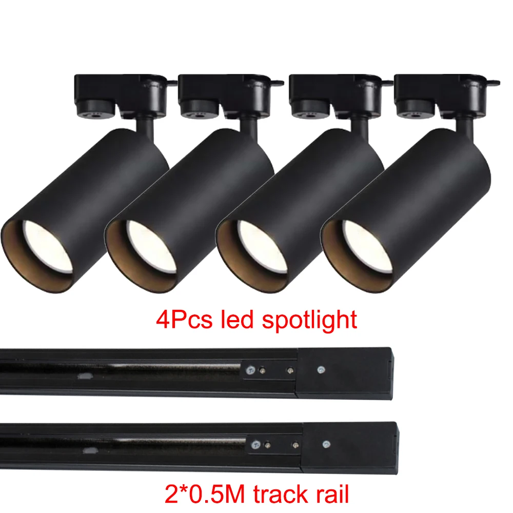 

home light track lights living room kitchen track rail spotlights aluminum body gu10 led bulbs tracking lamps