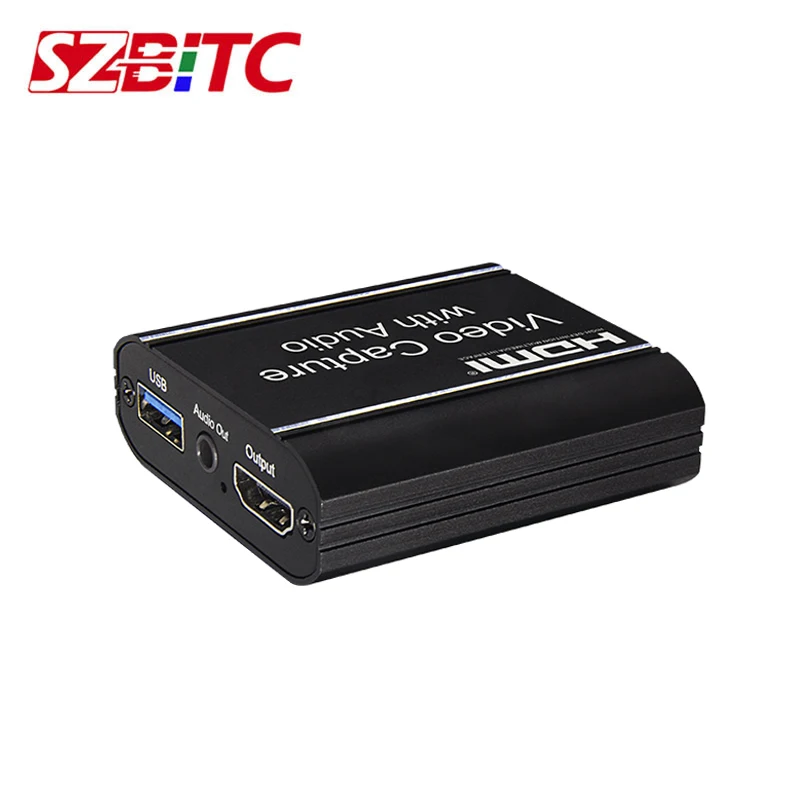 SZBITC Captura HDMI Captura De Vídeo 4k HDMI para USB2.0 Grabber Video Record Box para PS4 Jogo DVD Filmadora HD Camera Recording