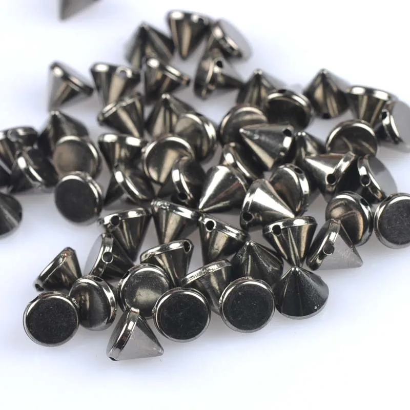 50Pcs/lot bronze/black Sew on Spike Rivet Studs Nail Punk Rock For Bags Dress Clothes DIY Bead Crafts Riveting Garment CP1895