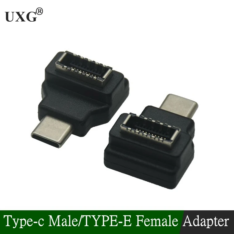 Internal Header to USB-C 3.1/3.2 Type C Male to front Type E Female Adapter converter for pc motherboard Connector Riser