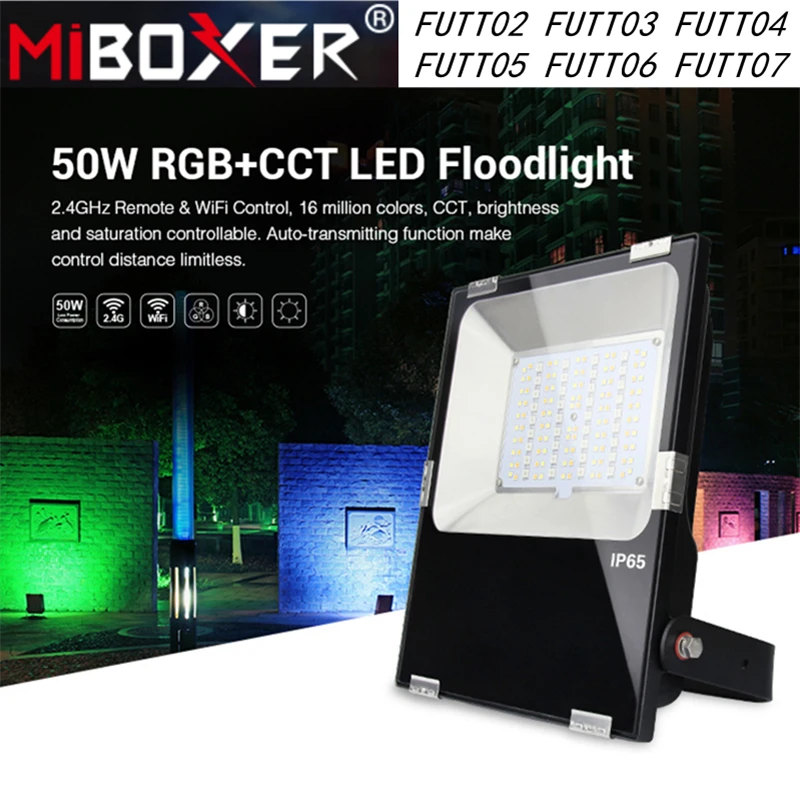 

Уличный садовый светильник MiBOXER FUTT02 FUTT03 FUTT04 FUTT05 FUTT06 FUTT07 50 Вт RGB + цветовая температура прожектор DC24V IP65 водонепроницаемый