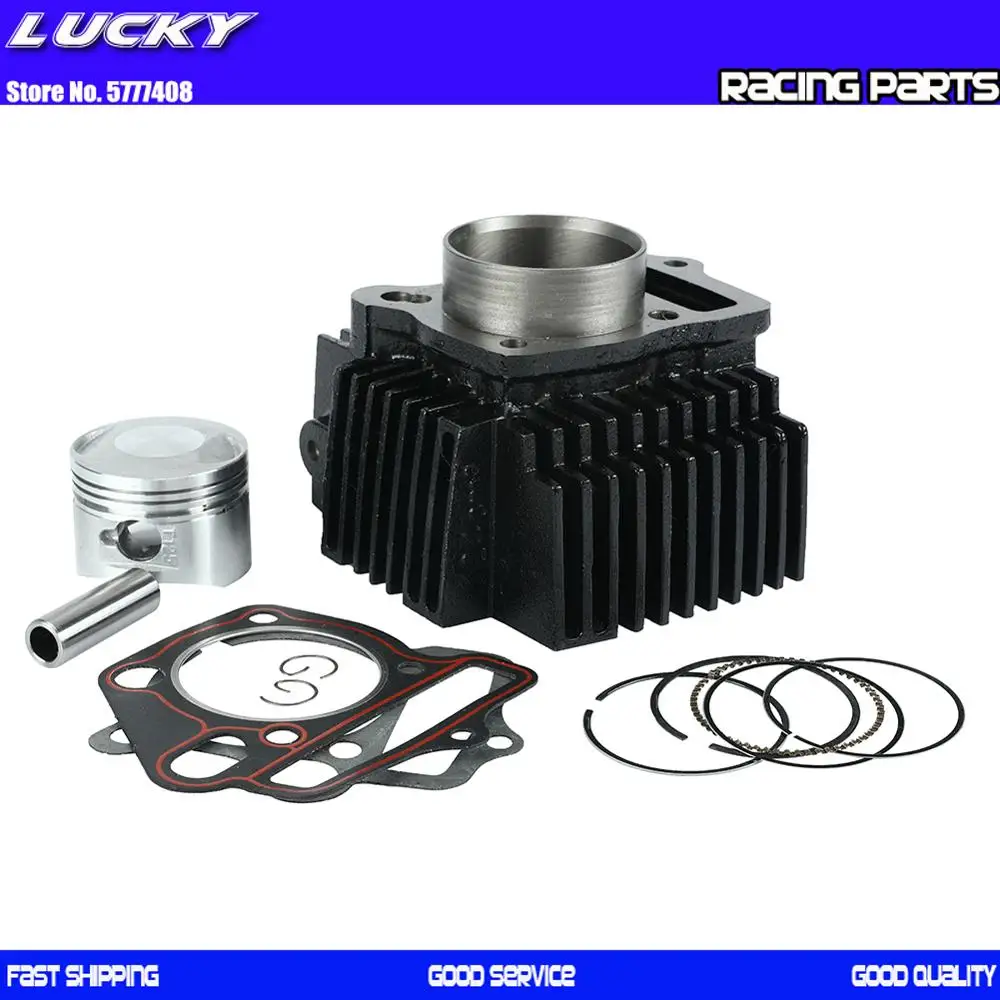 Motorcycle 52.4mm Bore steel cylinder Piston Gasket kit For lifan 125cc LF125 Horizontal Engines Dirt Pit Bike Monkey Bike ATV