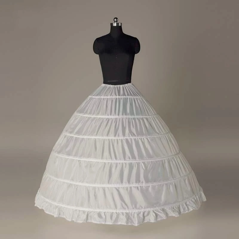 ANGELSBRIDEP Neue 6 Hoops Petticoats Treiben für Ballkleid Brautkleider Unterrock Braut Zubehör Braut Krinolinen