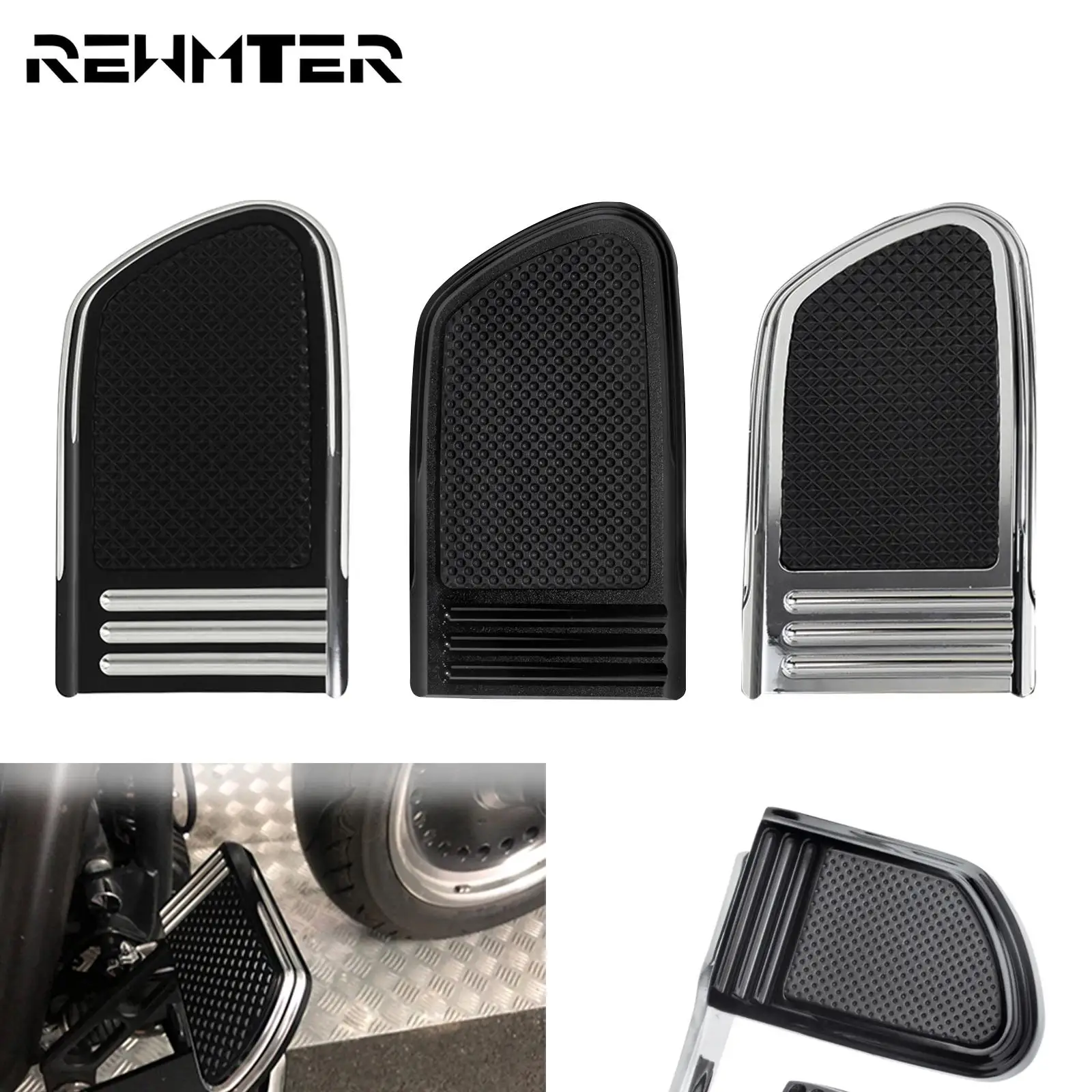 

3 Colors Motorcycle Brake Pedal Pad Cover For Harley Dyna FLD 12-16 Touring Electra Road Glide 1980-2018 Softail Fatboy 1986-17