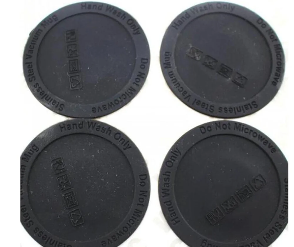 100pcs/Lot Pads Non-slip Rubber Bottom Tumbler Coasters For 10-30oz Straight Sublimation Skinny PVC Silicone Cup Mat