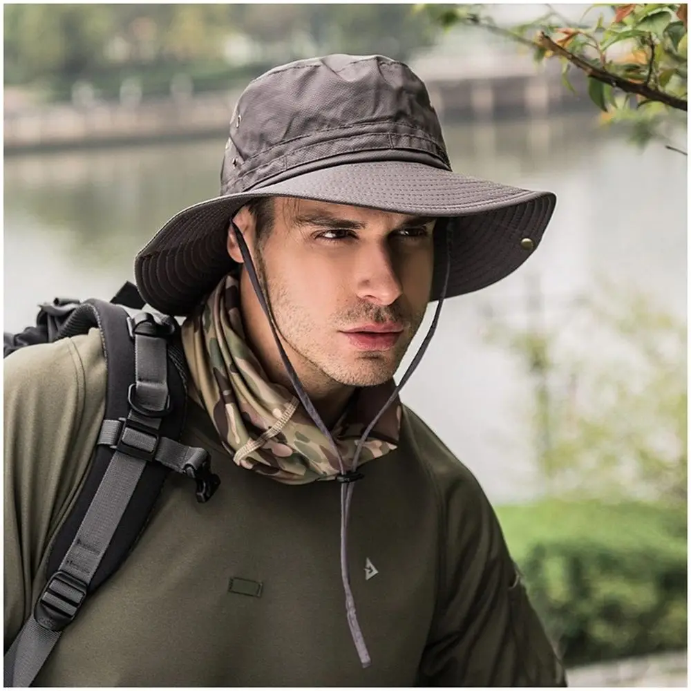 Safari Hat Czapki męskie Czapki turystyczne Czapka męska Czapka męska Panama Boonie Bucket Hat Bawełna Wędkarstwo Polowanie Safari Letnie słońce