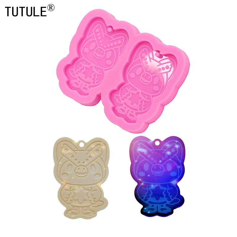 kpop cartoon silicone mold for resin handmade soap key chain Mould forms for baking fondant candies molds plaster clay mold