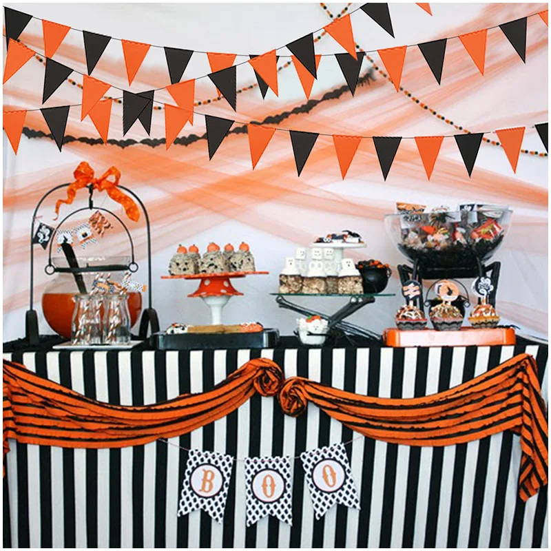 

4M 12 Flags 8M 18 Flags Orange and Black Flags Friends' Bee Pennants Happy Bunting Banner Christmas Flags Decoration Supplies