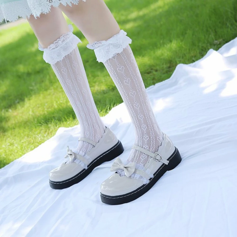 Japanese Lolita Women\'s Shoes Sweet Lolita Shoes Platform Cosplay Anime Bow Buckle Harajuku Lolita Style Kawaii Jk Girls Shoe