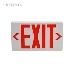 Exit Licht Ac 220V Red Exit Sign Led Noodverlichting Brand Veiligheid Indicator Waarschuwingslampje Voor Lamp Hotel Mall school Openbare Plaats