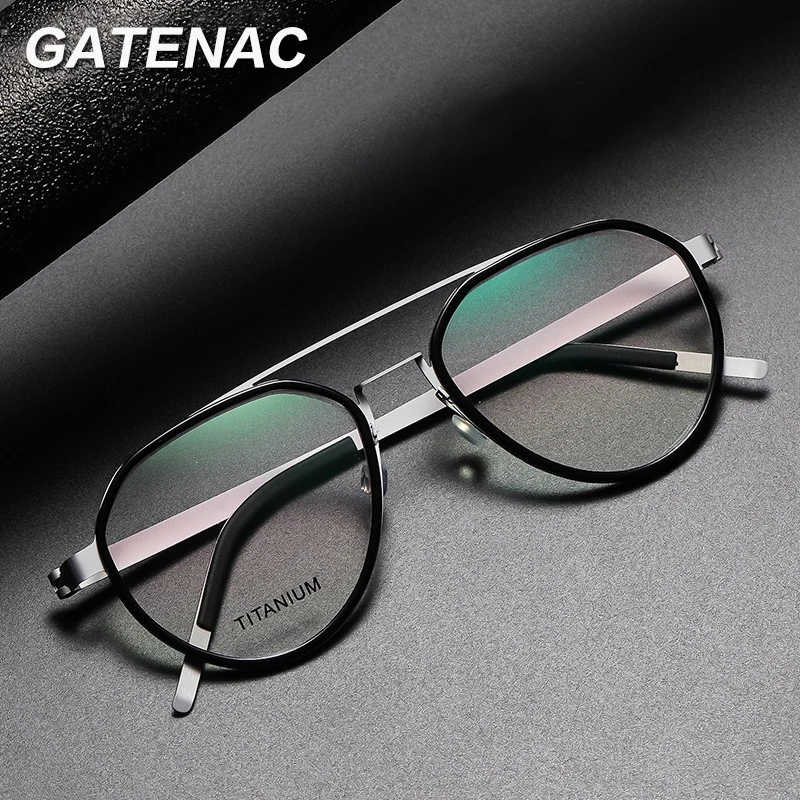 Titanium Glasses Frame Men Pilot Optical Myopia Prescription Eyeglasses Frame Women 2021 New Denmark Luxury Brand Eyewear