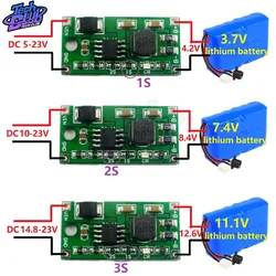 2A Multi-Cell Synchronous Buck Li-Ion Charger DC 5-23V to 4.2V 8.4V 12.6V for 3.7V 7.4V 11.1V 18650 Lithium Battery Power Supply