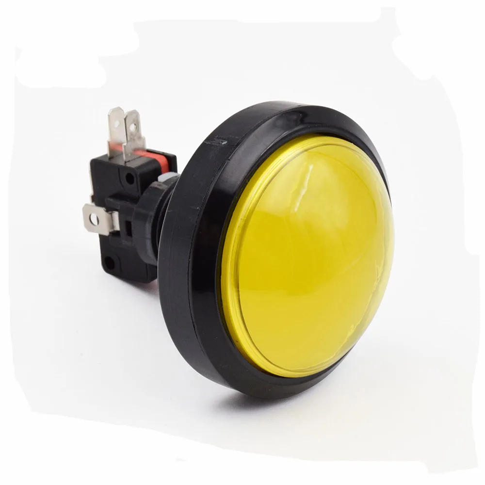 1 Unit 100Mm Besar Bulat Tekan Tombol LED Diterangi dengan Mikro Game Tekan Tombol Kubah Besar Push Button untuk mesin Permainan