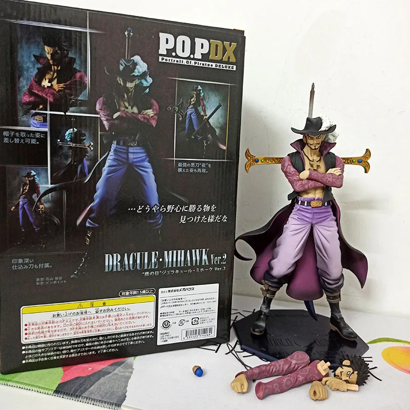 Japanese Anime One Piece Mihawk Dracule Action Figure Model Toy Doll Gift