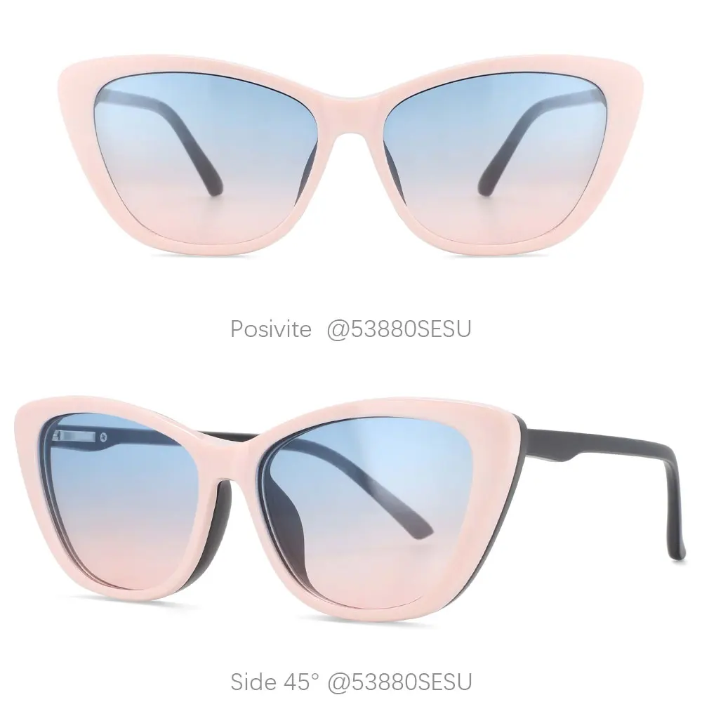 53880 Anti-Blaulicht-Brillengestelle mit 5 magnetischen Clip-Linsen und Brillentasche, polarisierte Sonnenbrille, Uv400, Vintage-Brille – Detail 7