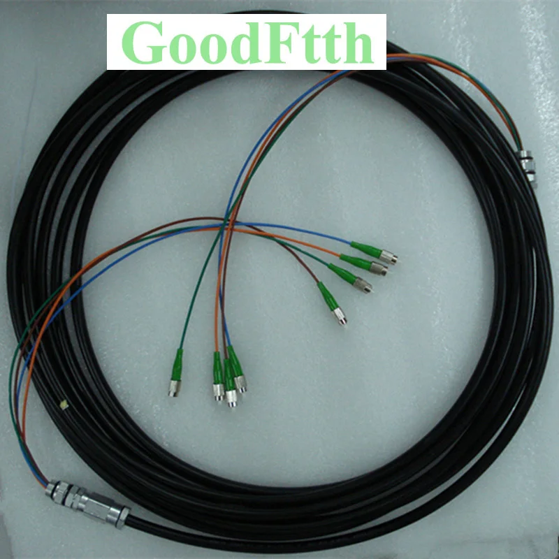 Waterproof Patch Cord FC-FC APC Anti-Rodent SM 4 cores PE GoodFtth 1m 2m 3m 4m 5m 6m 7m 8m 10m 15m