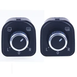 New Chrome Power Side Mirror Adjust Switch Knob Fit Jetta MK5 Golf MK5 MK6 Rabbit Eos Passat B6 3C Tiguan 1K0 959 565 5ND959565B