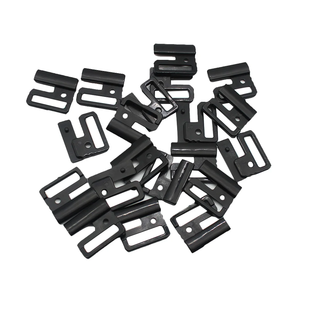 20pcs/10 Sets Useful Black Plastic Hook Snap Bra Clasps Bikini Slider Buckles for Sewing Underwear Wedding Dress Supplies