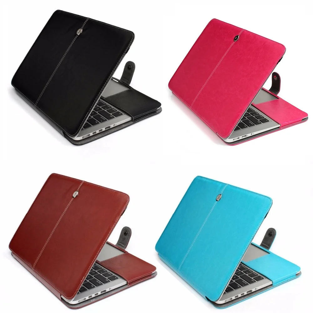 

Soft PU Leather Bag For Pro Retina 13.3 15 Touch Bar A2159 A1989 A1707 Laptop Flip Cover Notebook Case For Macbook Air 11 12 13