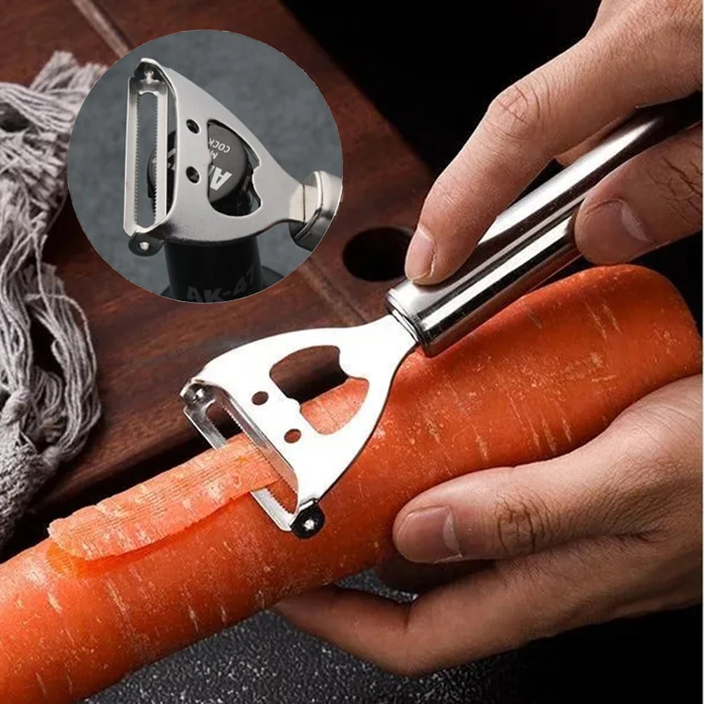 

Stainless Steel Multi-function Vegetable Peeler&ampJulienne Cutter Julienne Peeler Potato Carrot Grater Kitchen Tools Corkscrew