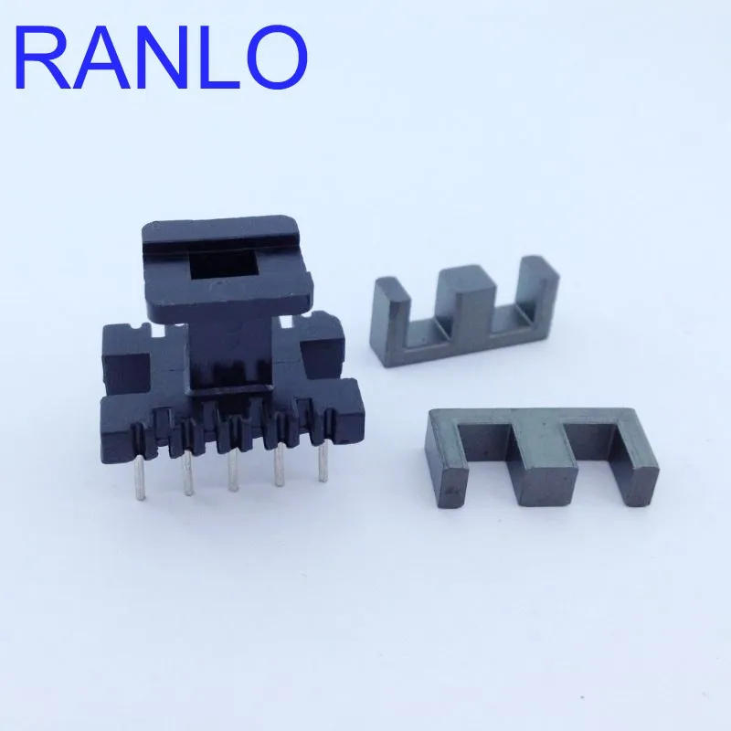 10 Sets/lot EE19 EI19 Vertical 10pin Transformer Bobbin Coil Former PC40 Ferrite Core Row Pitch 13mm
