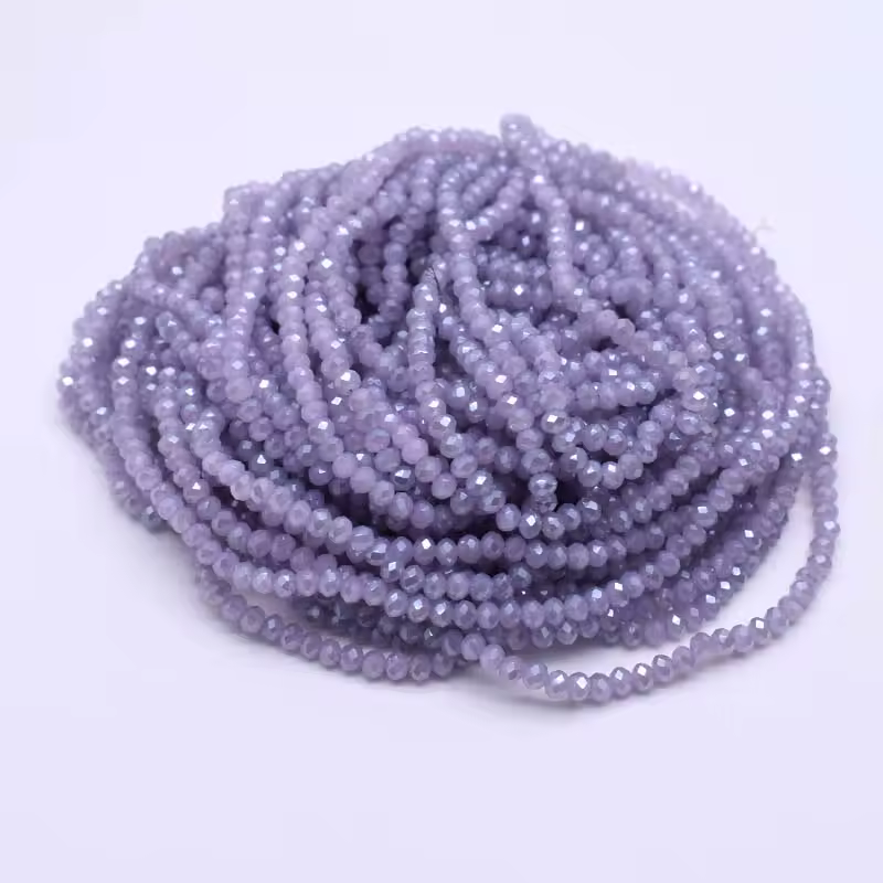 Yanqi 2 3 4mm Rondell Austria Faceted Crystal Beads Round Glass Beads Loose Spacer Beads for Jewelry Making DIY - Image 29