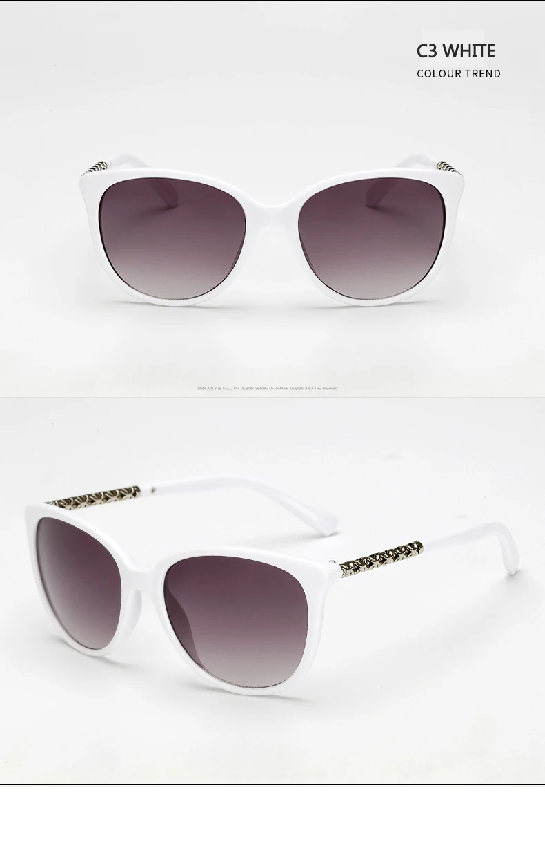 Neue Vintage Marke Design Damen Cat Eye Sonnenbrille Frauen Rahmen Luxus Sonnenbrille Für Weibliche UV400 – Detail 10