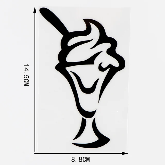 

8.8×14.5CM Dessert Ice Cream Personality Car Stickers Interesting Vinyl Decals
