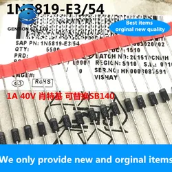 30PCS 100% New original 1N5819-E3/54 diode 1N5819 imported Schottky 1A 40V original lead-free replacement SB140