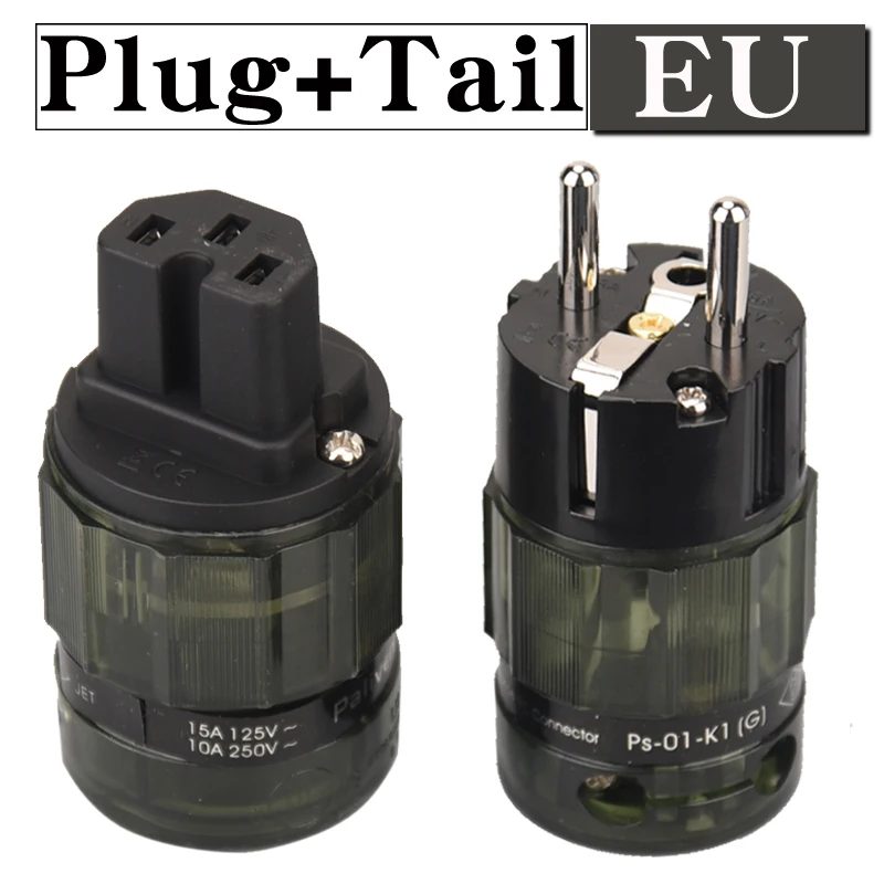 HIFIDIY LIVE EU/US/AU PURE ทองแดง Silver Plated Power Plug Connector สำหรับ HIFI เสียงสำหรับแหล่งจ่ายไฟสายไฟสีเขียว